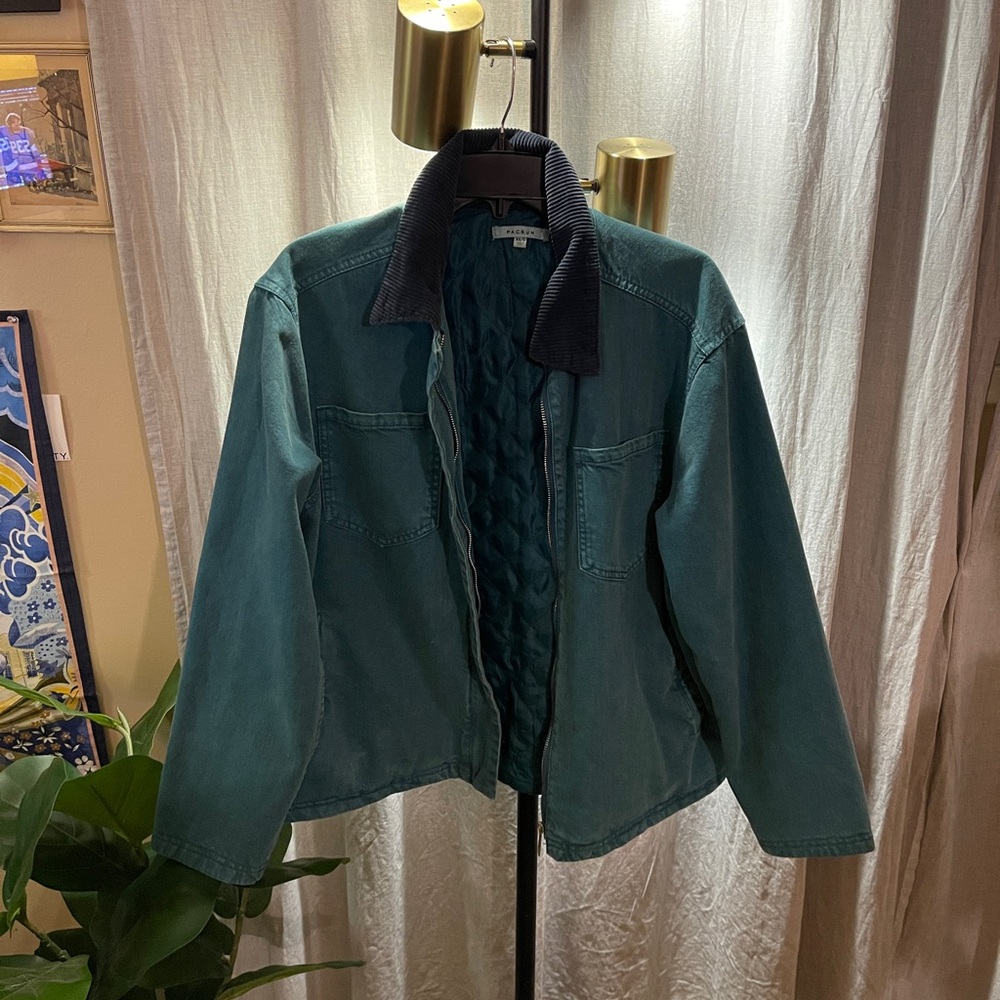 Chore coat -‎ teal w corduroy collar - Picture 2 of 6